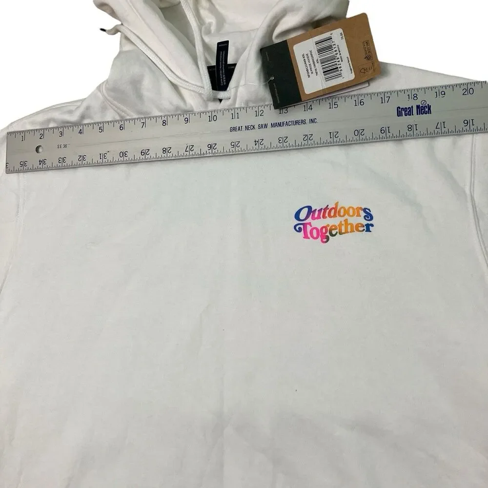 The North Face‎ White Graphic Pullover Outdoors Together Hoodie  *READ*
